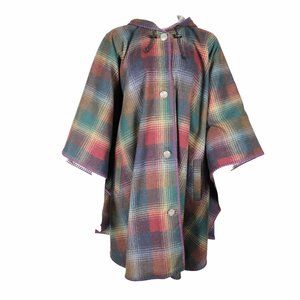 Vintage Caleigh Capes Wool Blend Plaid Multi Cape